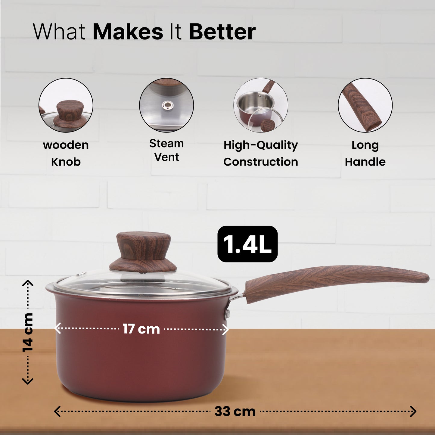 The Better Home 16cm Saucepan - Perfect for simmering sauces