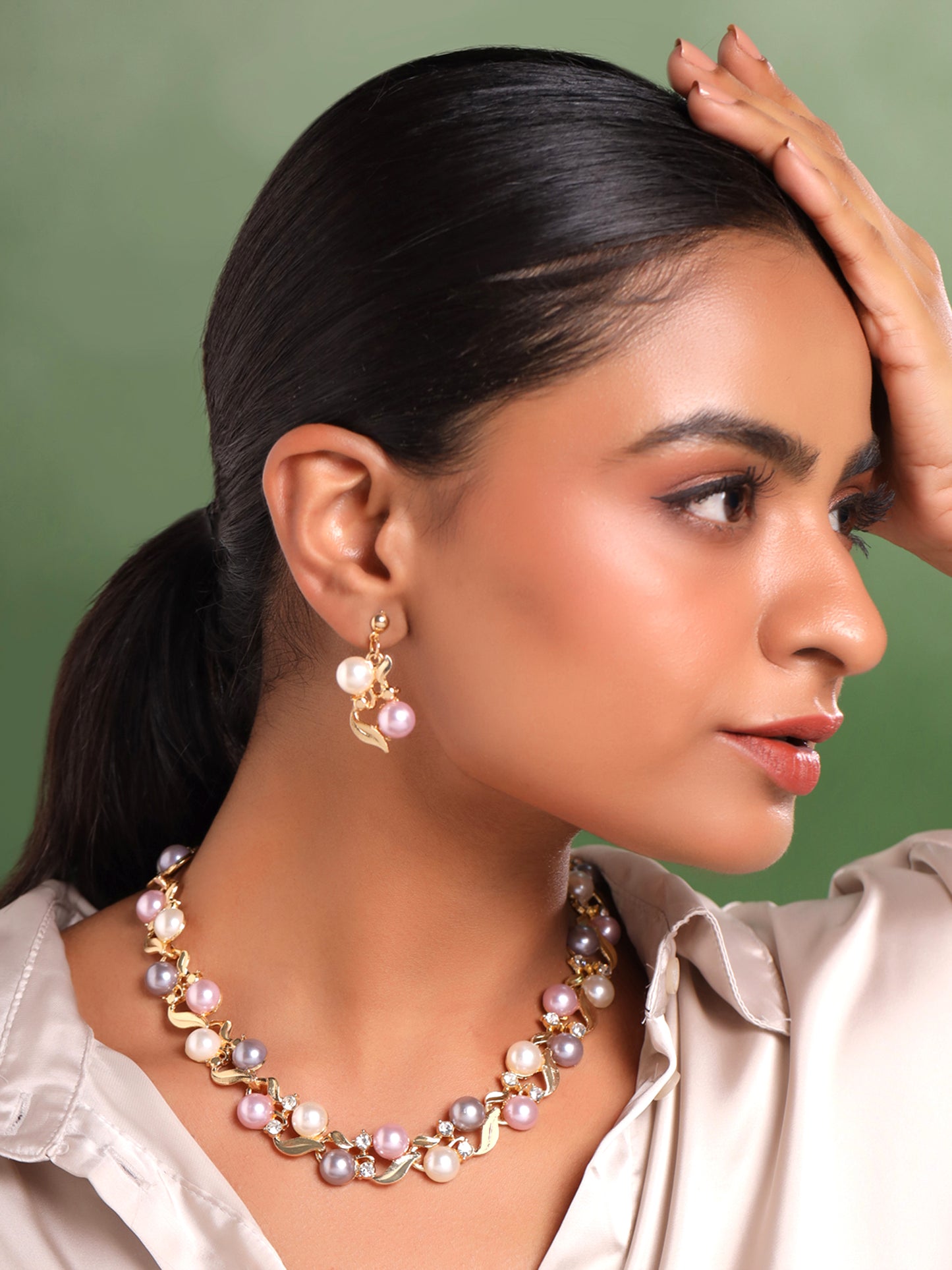 Yellow Chimes adjustable pearl earrings - festive occasions