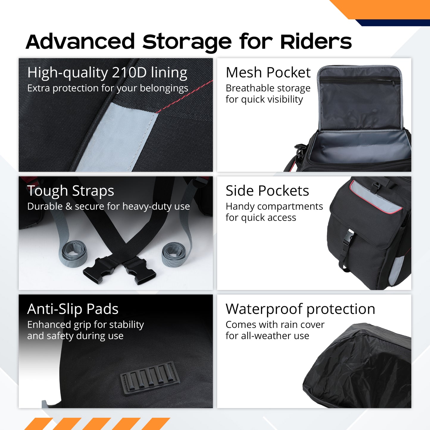 Carbinic saddle bag - rain cover included