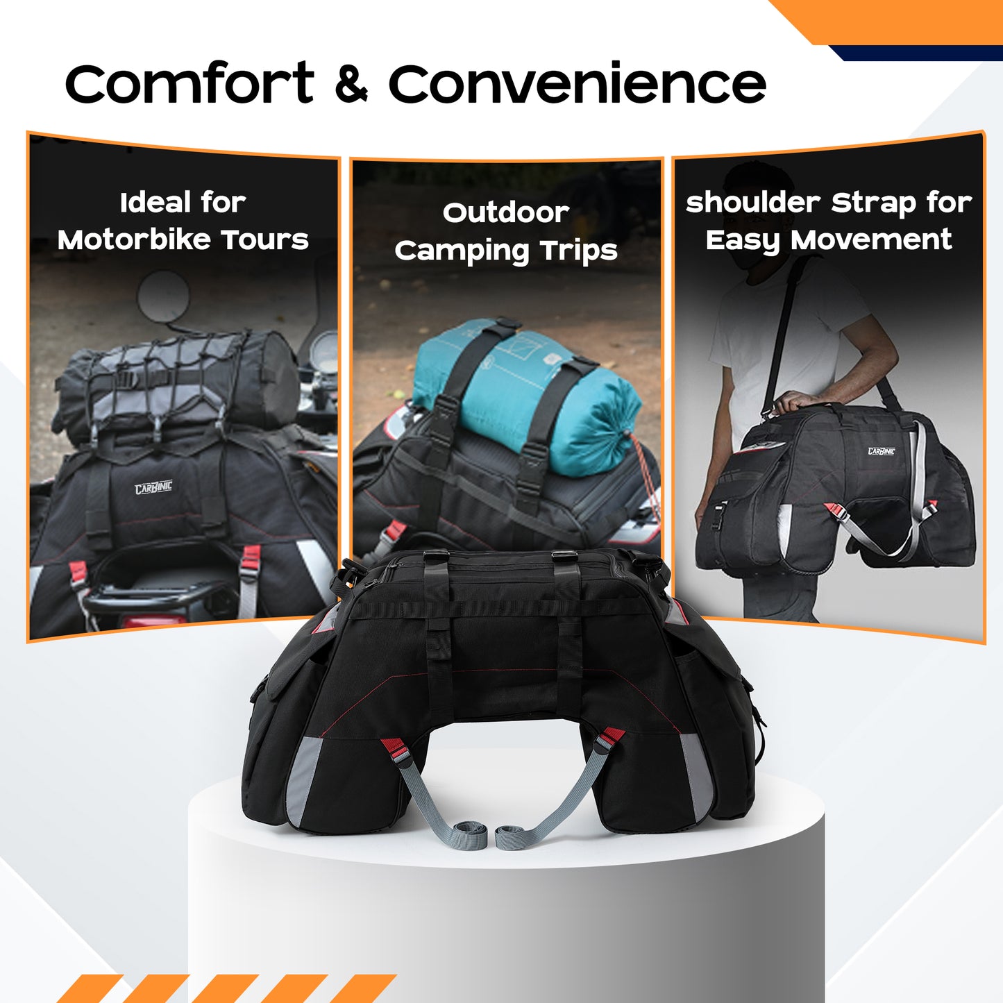 Carbinic saddle bag - practical travel companion