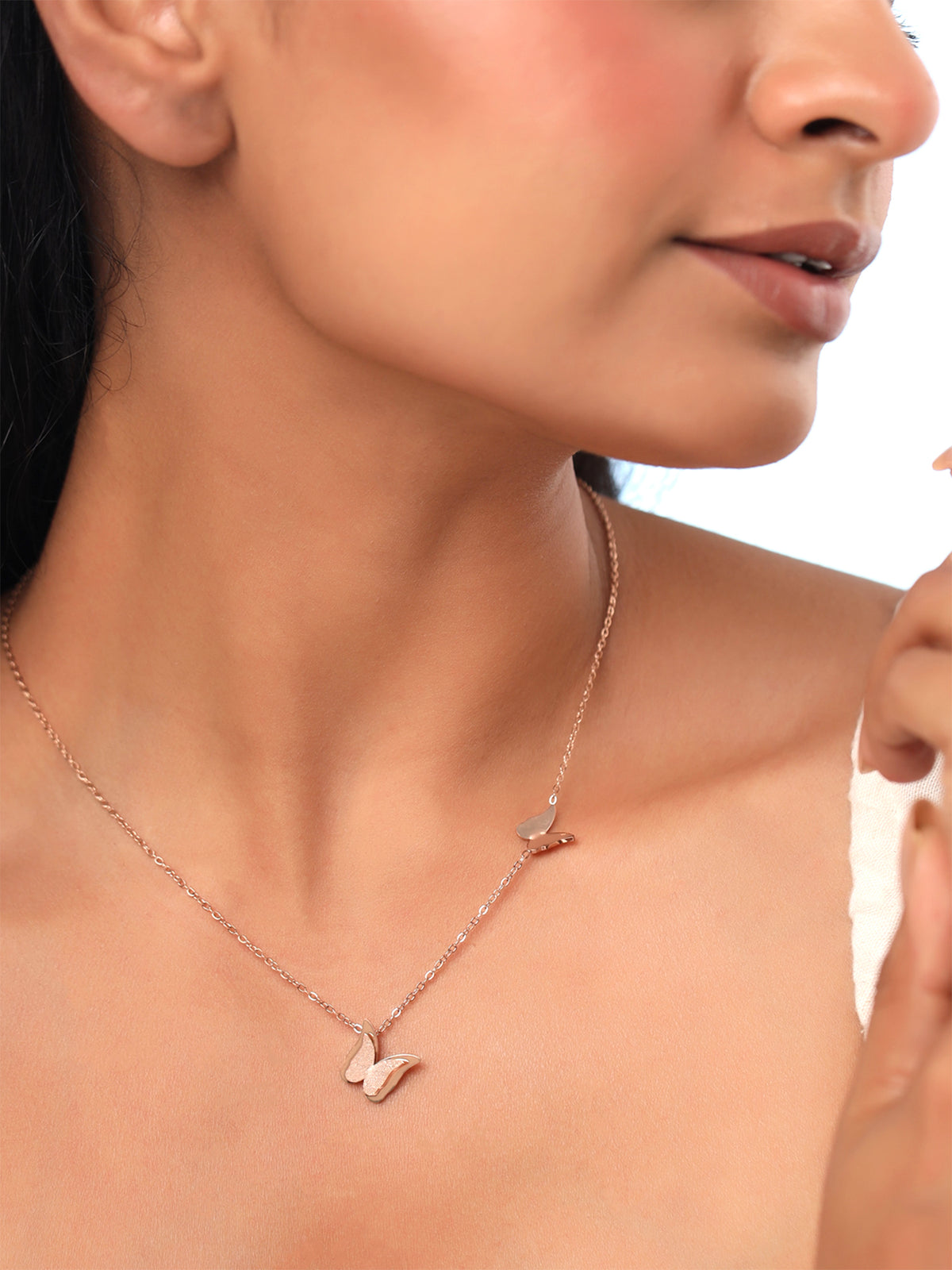 Yellow Chimes Rose Gold Pendant - Fashion Accessory