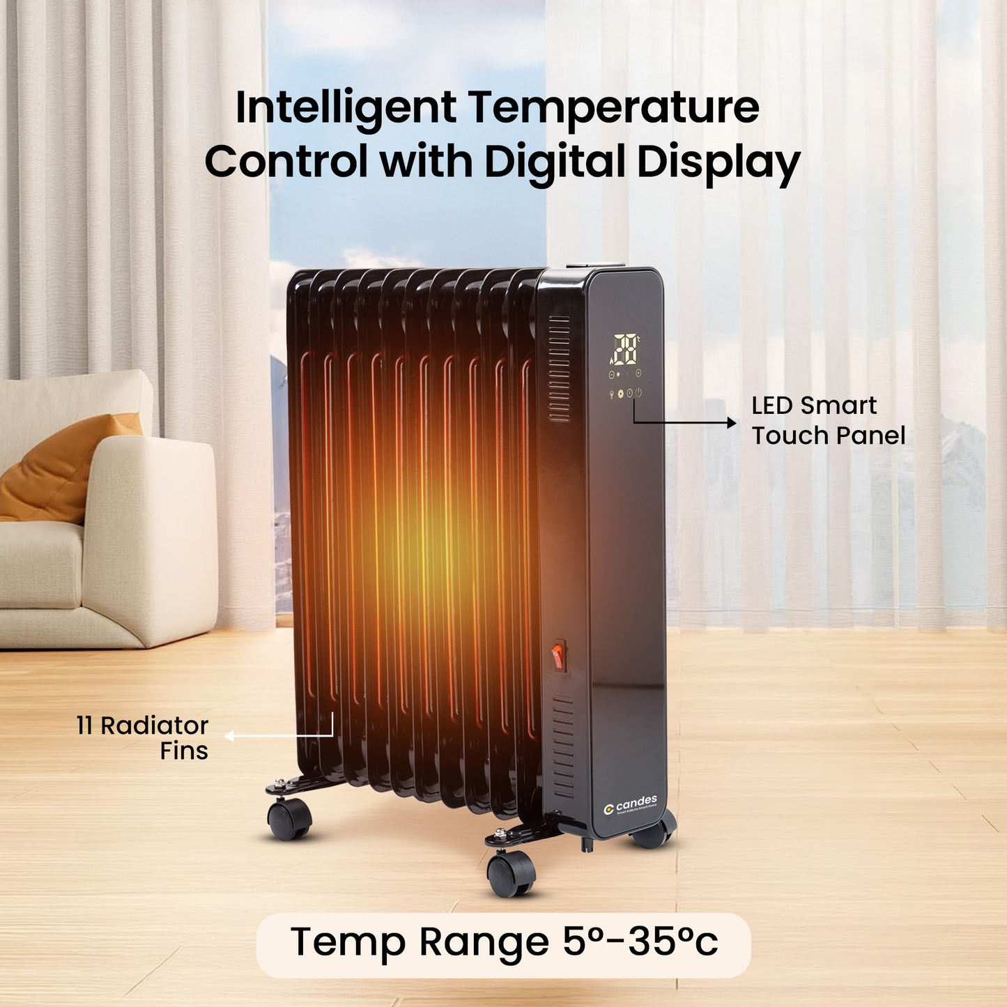 Fumato Oil Heater - Quiet operation for peaceful nights