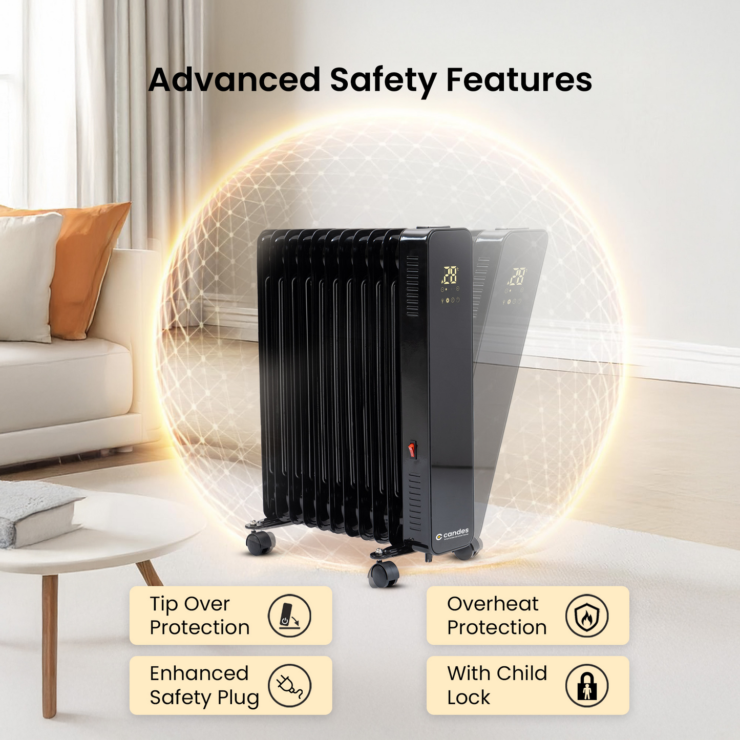 Fumato Oil Heater - Remote control for convenience