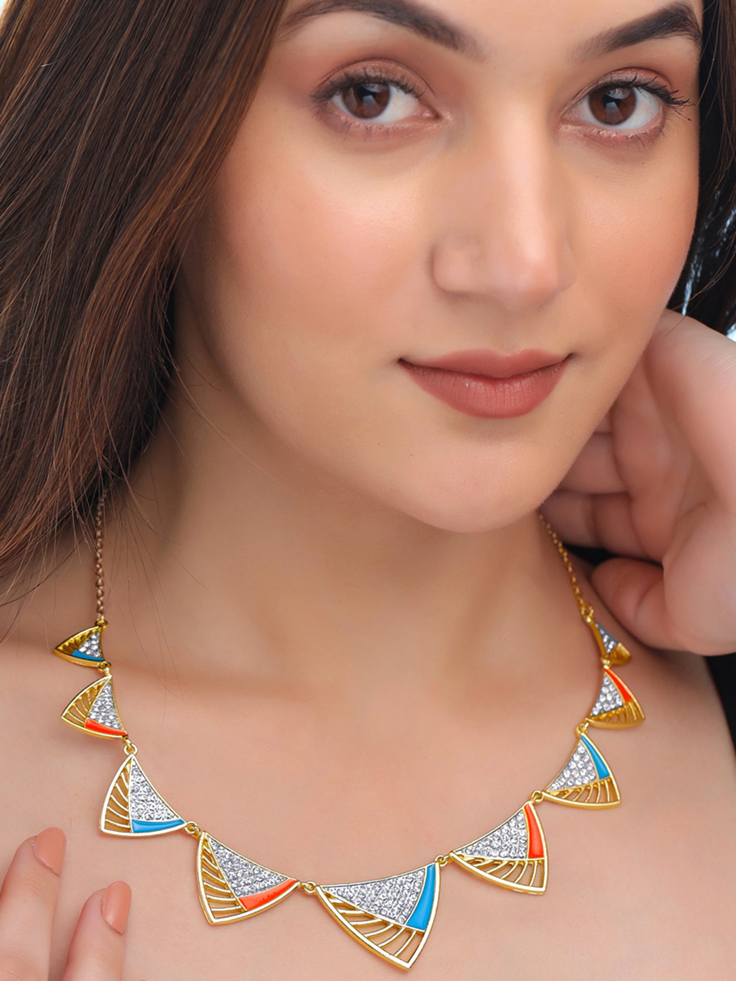 Yellow Chimes choker necklace - stylish accessory for women