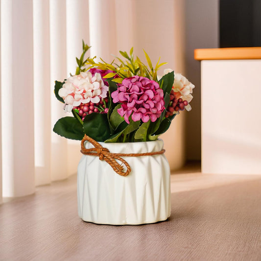 Ekhasa artificial flowers in ceramic pot - Home decor