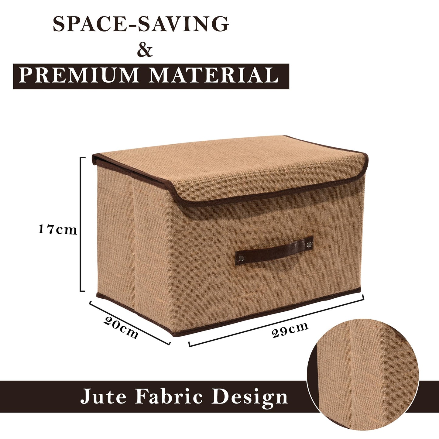 Kuber Collapsible Jute Storage Box - Space-Saving Design