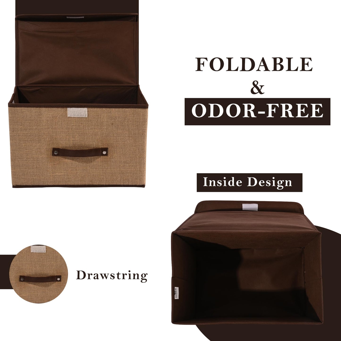 Kuber Large Jute Storage Box - Perfect for Clothes Storage