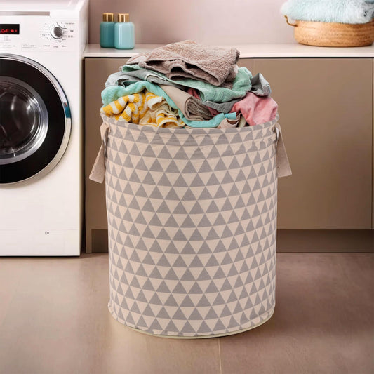 Kuber Industries triangle-print laundry basket - family use
