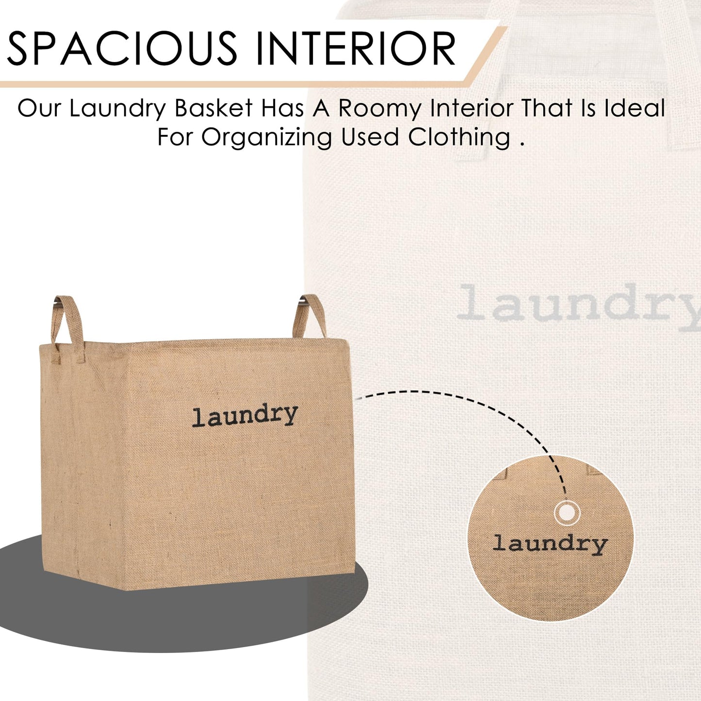 Kuber Industries jute laundry basket - for bathroom organization