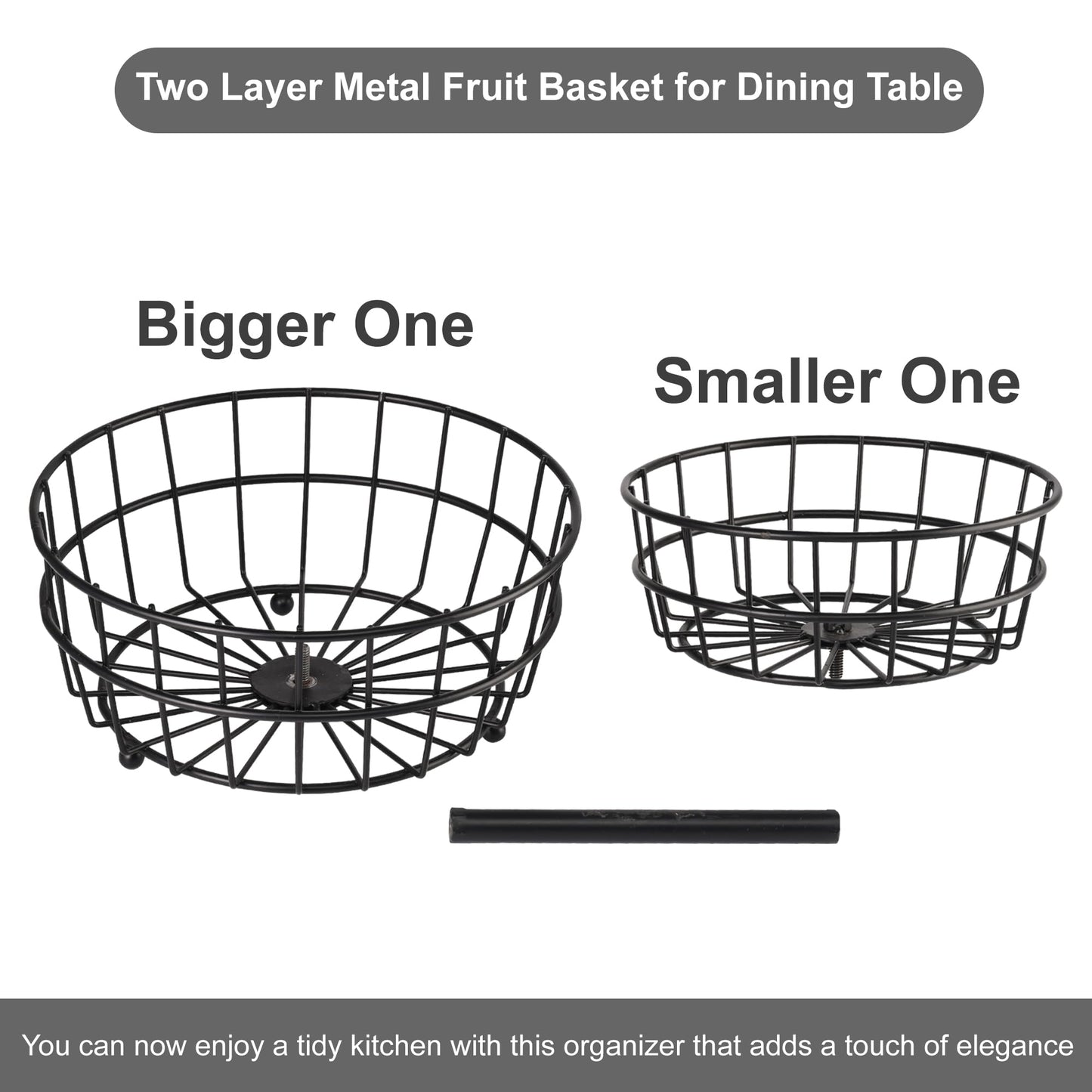 Kuber Industries Metal Basket Organizer - Kitchen countertop use