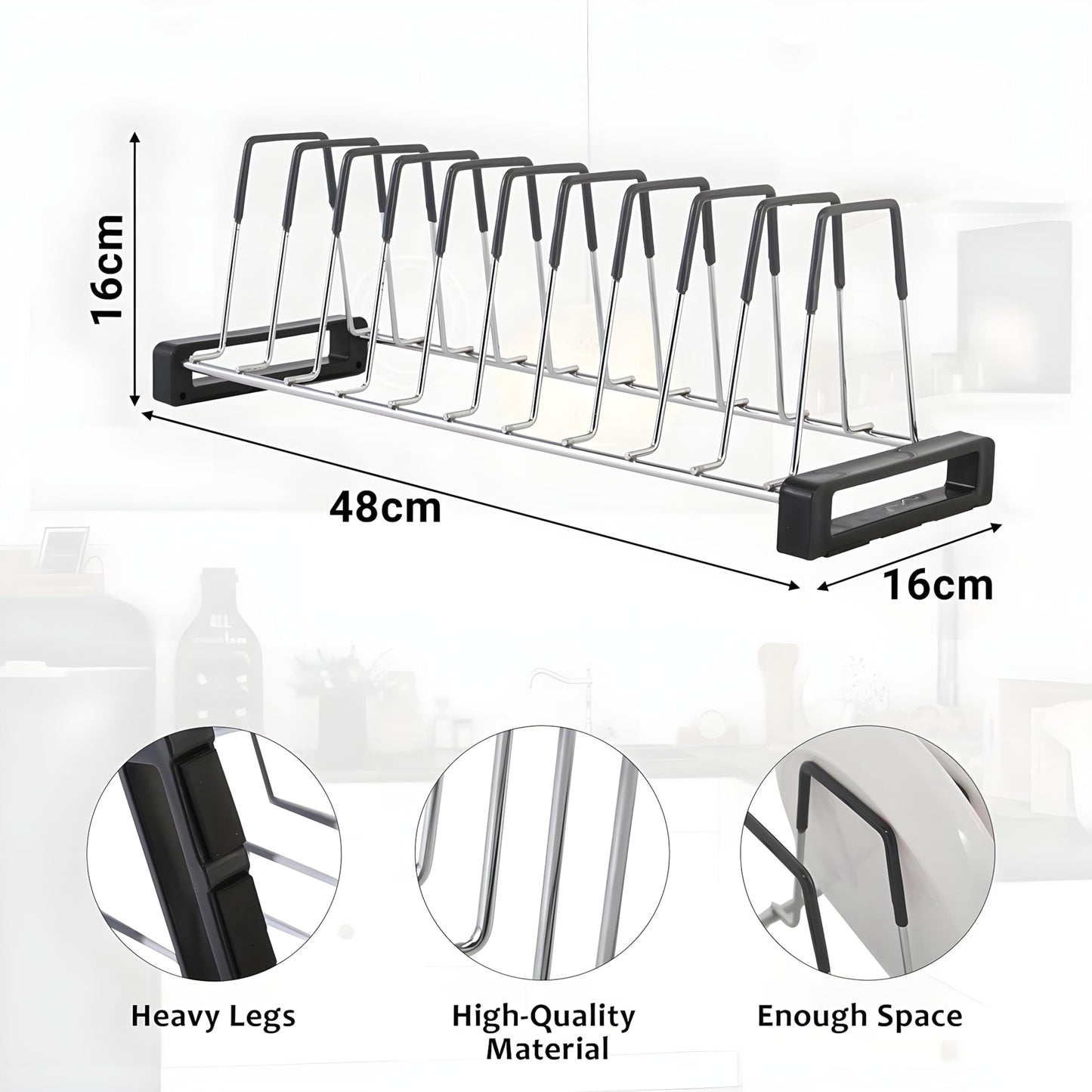 Kuber Kitchen Storage - Space-saving plate organizer