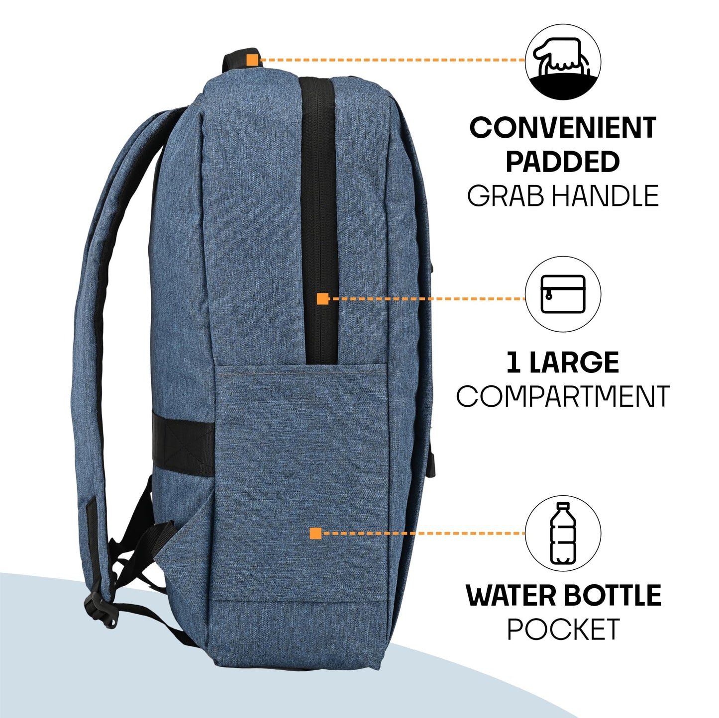 Kuber Industries navy blue backpack - for business meetings