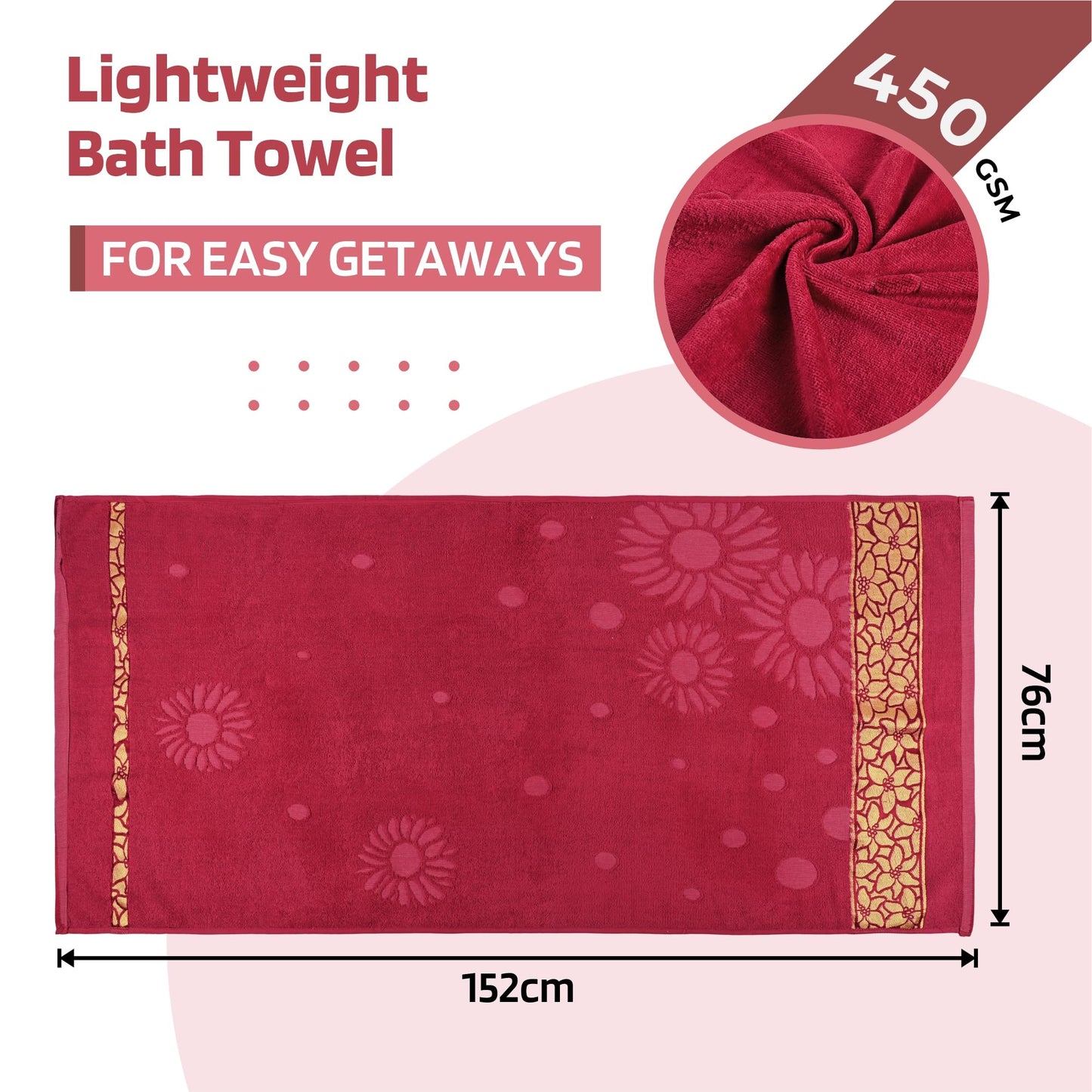 Kuber Industries maroon towel - spa relaxation