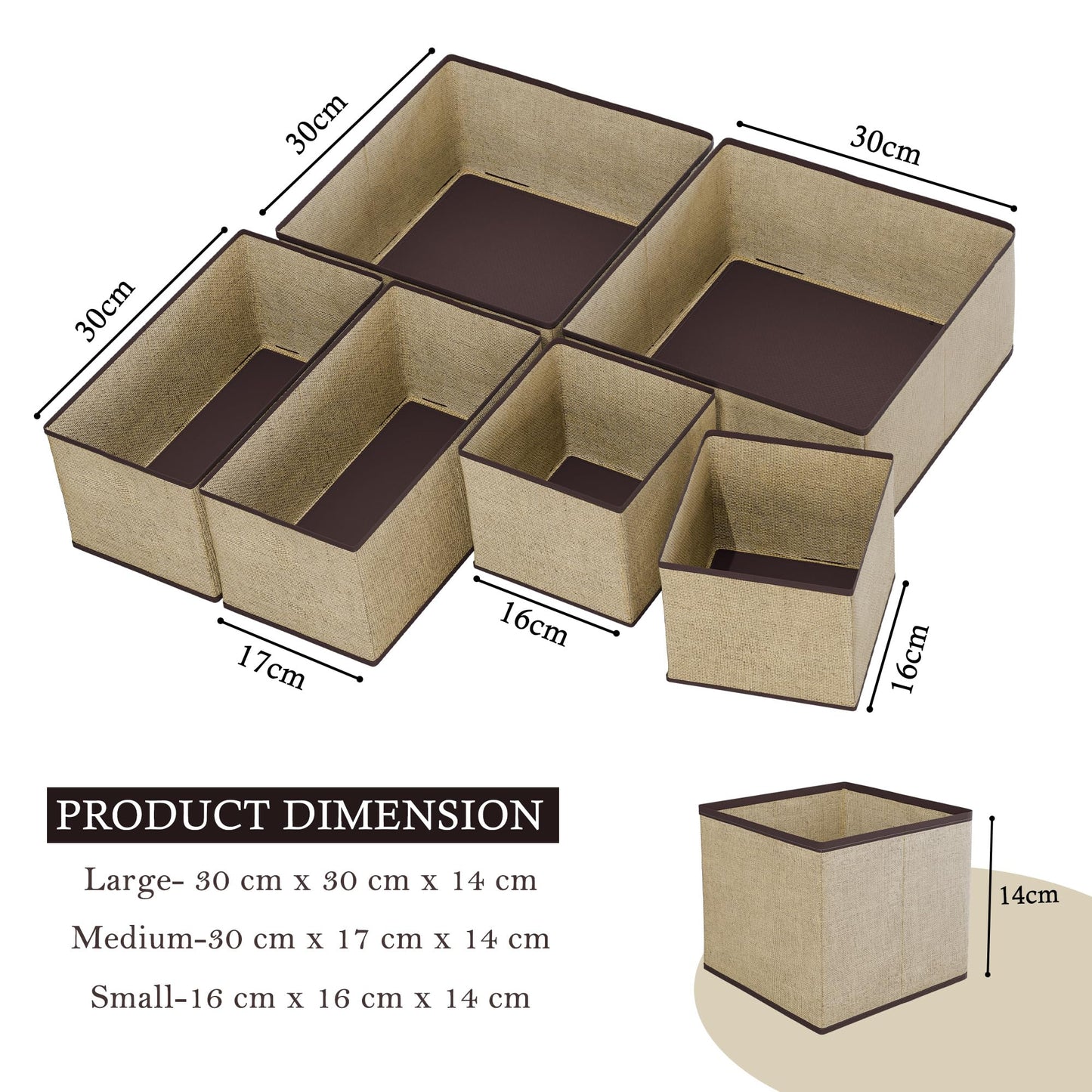 Kuber Brown Drawer Organizer - Tidy living room solution