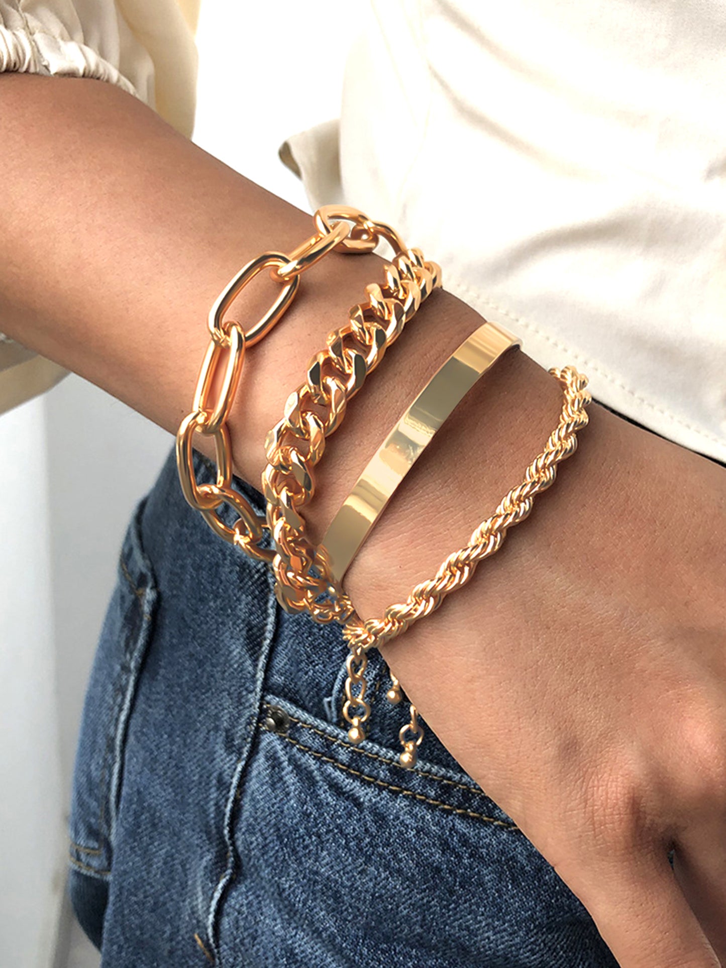 Yellow Chimes Bracelet Combo - Anniversary gift accessory