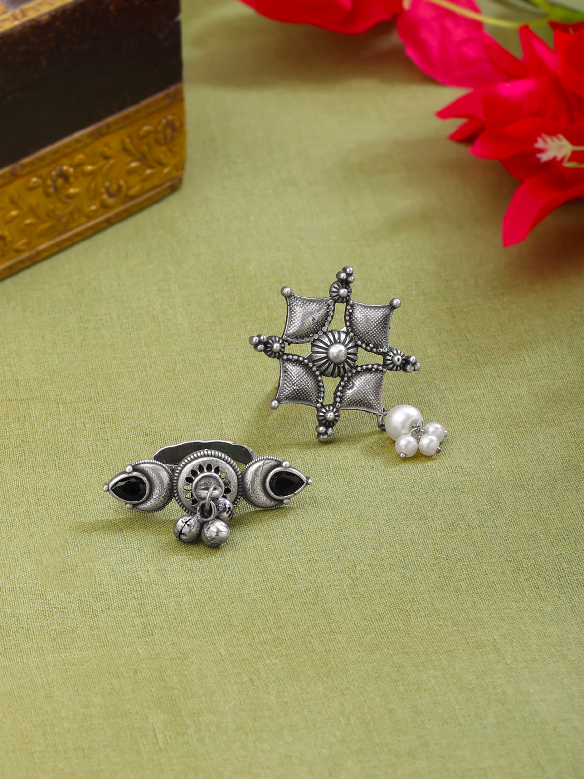 Yellow Chimes silver rings - special occasion jewelry