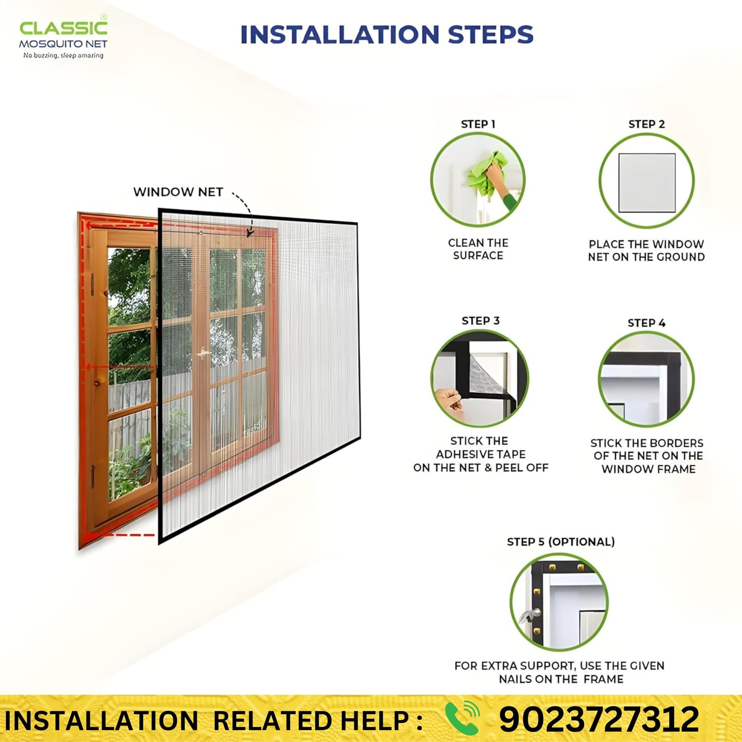 Classic Mosquito Net - Durable Fiberglass Mesh