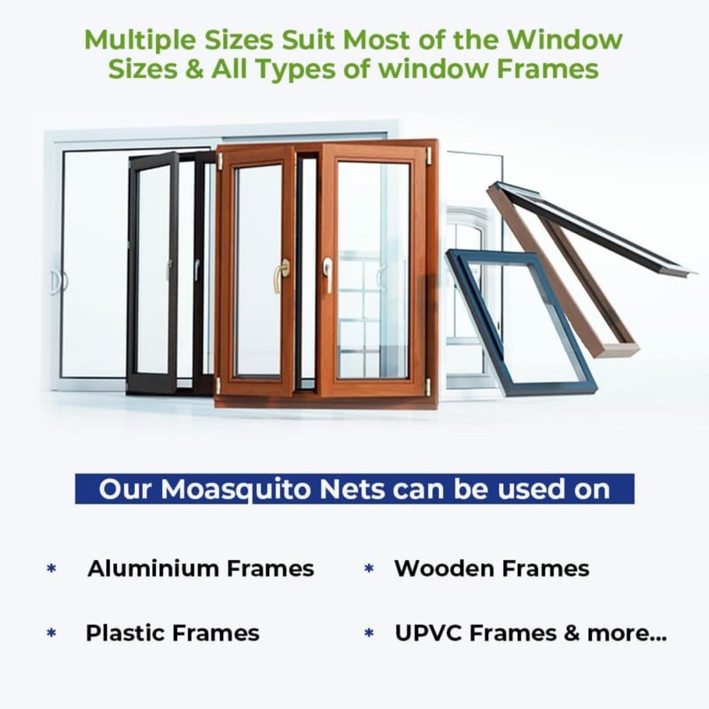 Classic Mosquito Net - Pre-stitched fiberglass mesh for windows