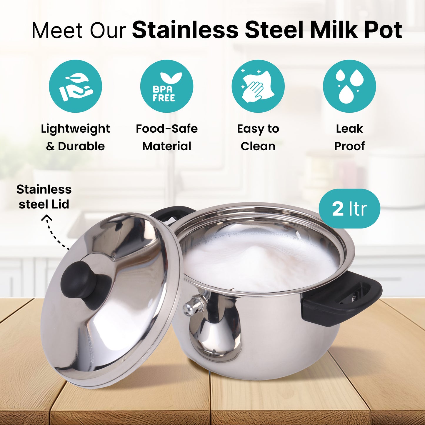 The Better Home versatile milk pot - cooking sauces