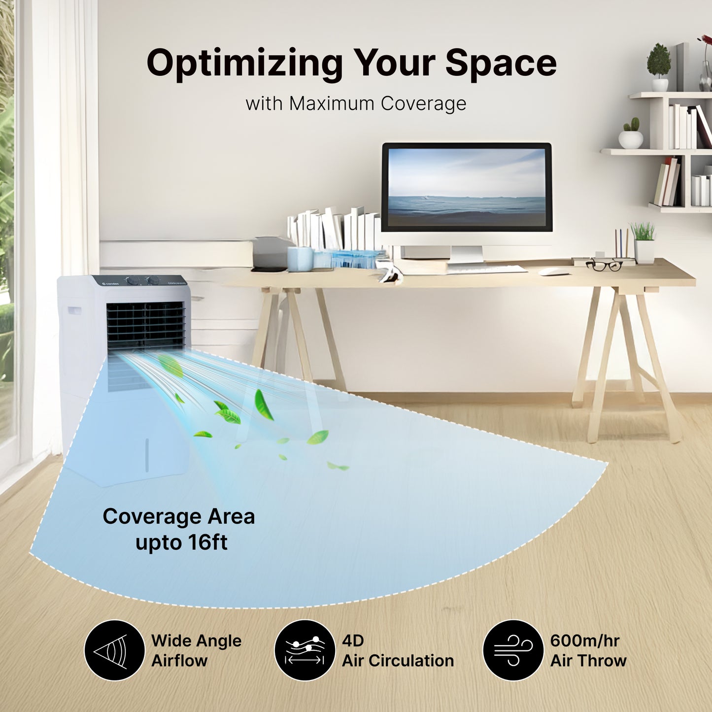 Candes mini air cooler - compact design