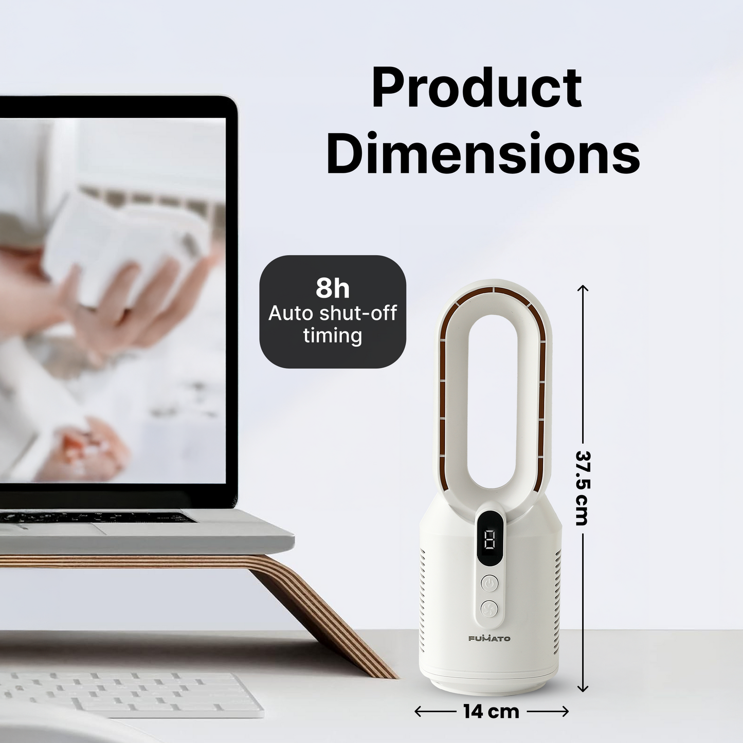 FUMATO rechargeable fan - convenient summer breeze