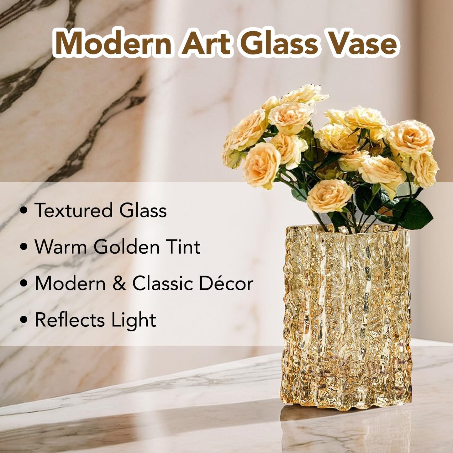 Ekhasa crystal glass vase - Vibrant flower display