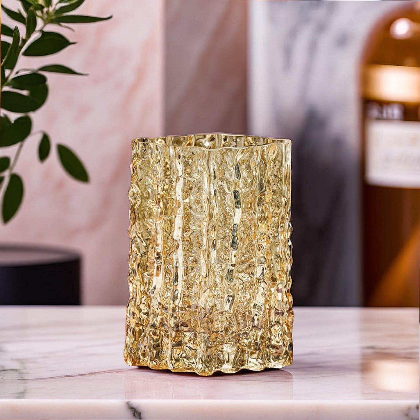 Ekhasa crystal glass vase - Office desk accent piece