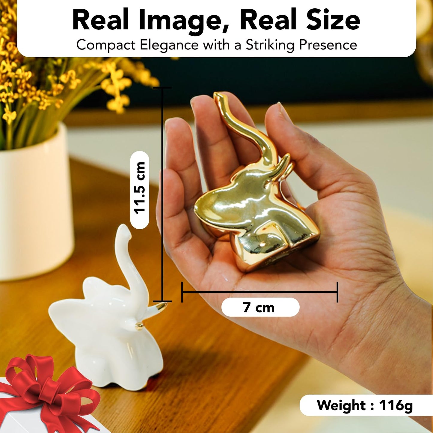 Ekhasa Resin Elephant Showpiece - Unique Gift Item