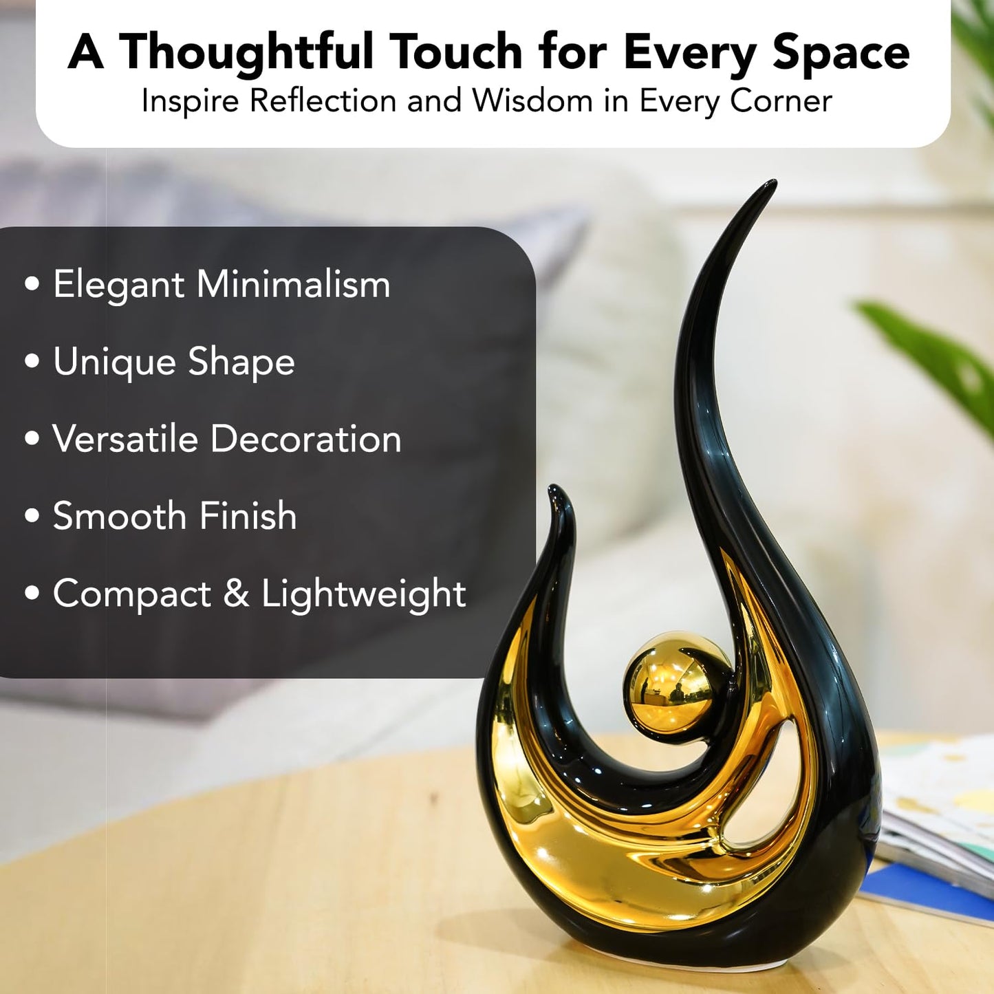 Ekhasa decorative art statue - stylish office desk accent