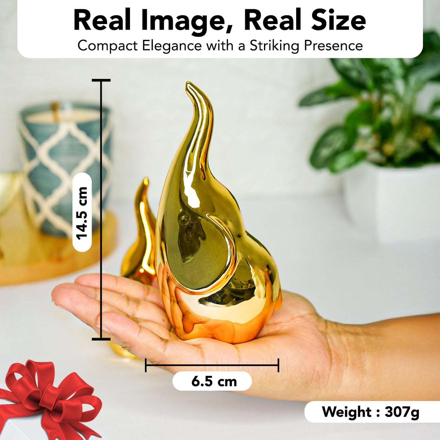 Ekhasa ceramic elephant art - home interior decor