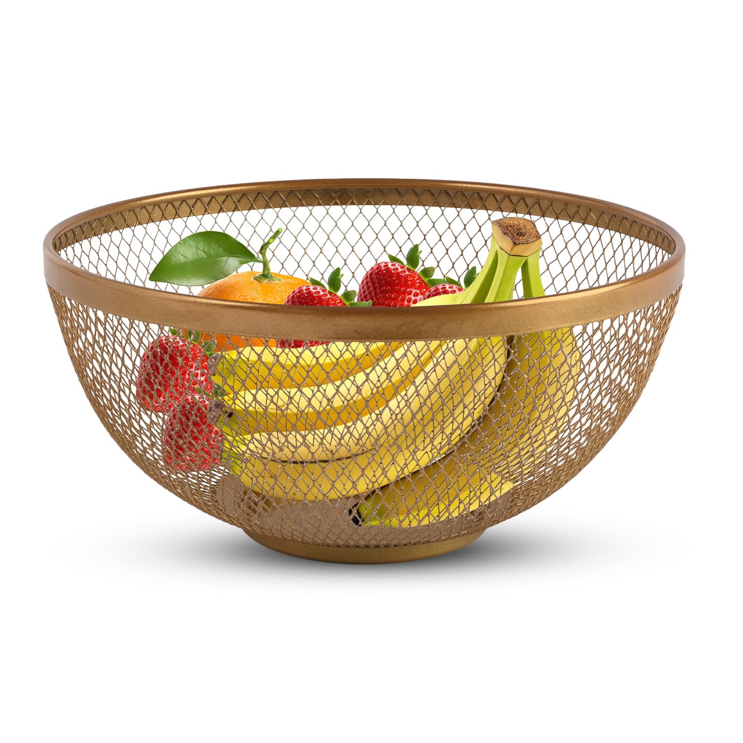 Kuber Stainless Steel Mesh Fruit Basket - Office Fruit Holder