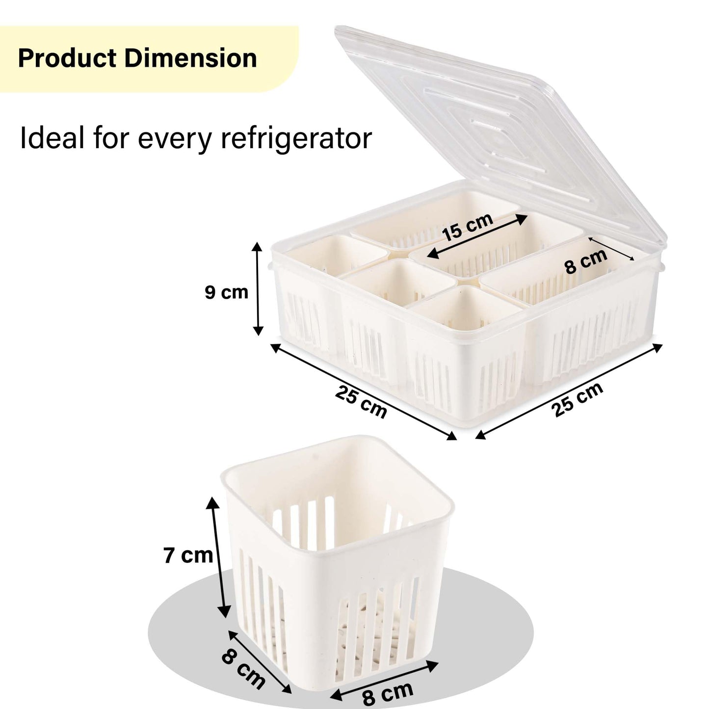 Kuber Heart Home Fridge Organizer - Space-saving design