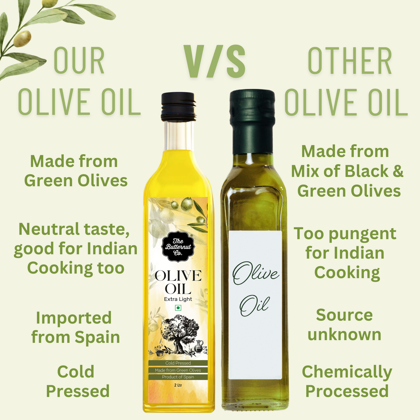 The Butternut Co. Extra Light Olive Oil - Ideal for Frying