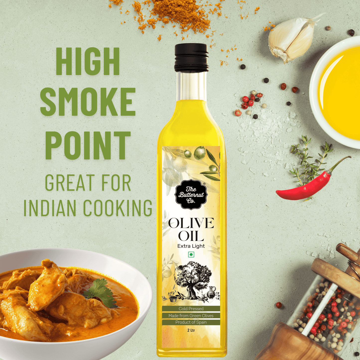 The Butternut Co. Olive Oil 2 Litre - Perfect for Sautéing