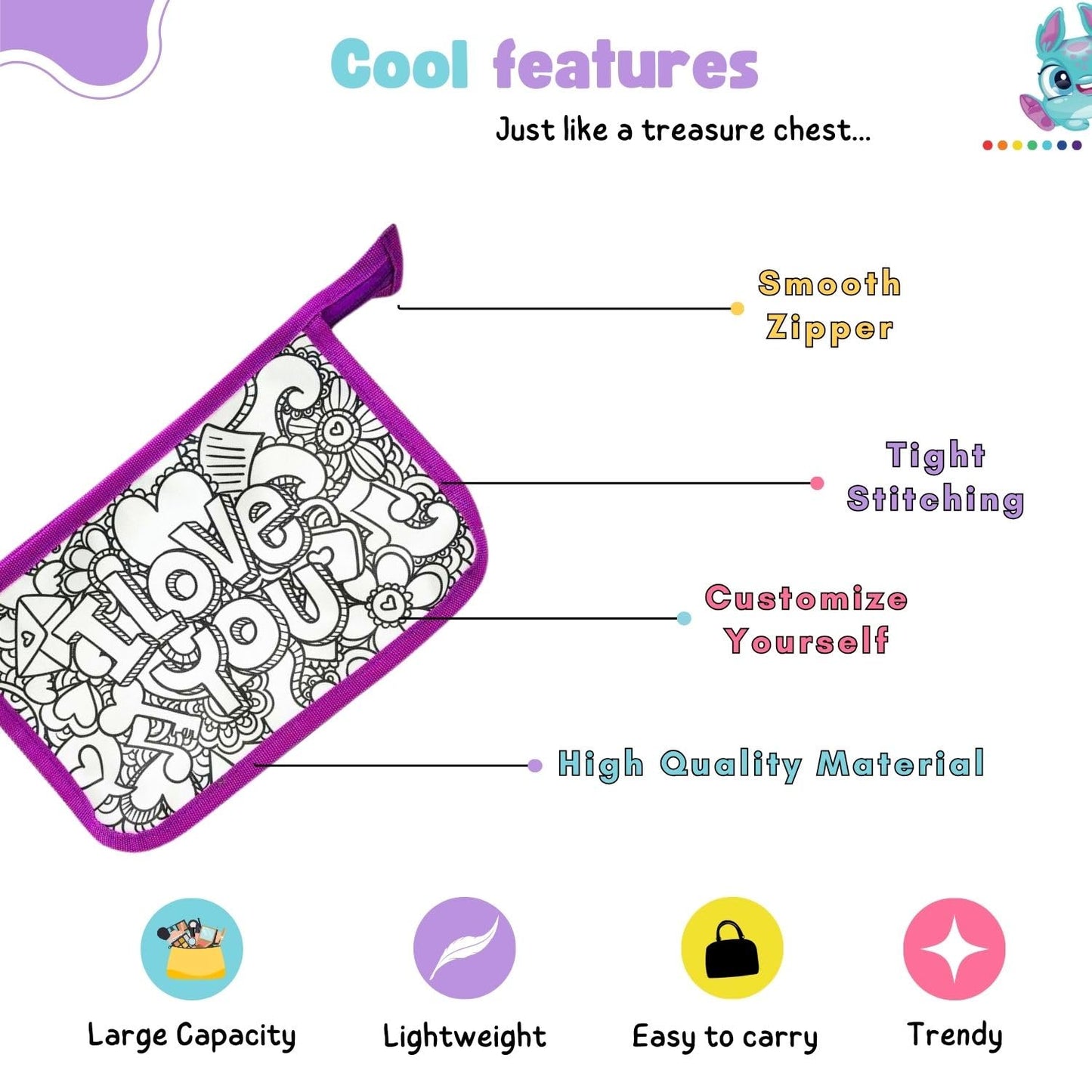 Tinker Squad Girls Cosmetic Bag - School supplies