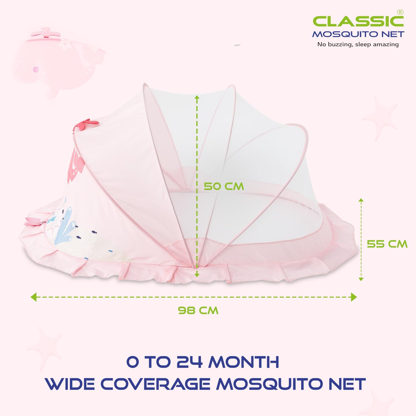 Classic Mosquito Net Dolphin Design - Stylish nursery decor
