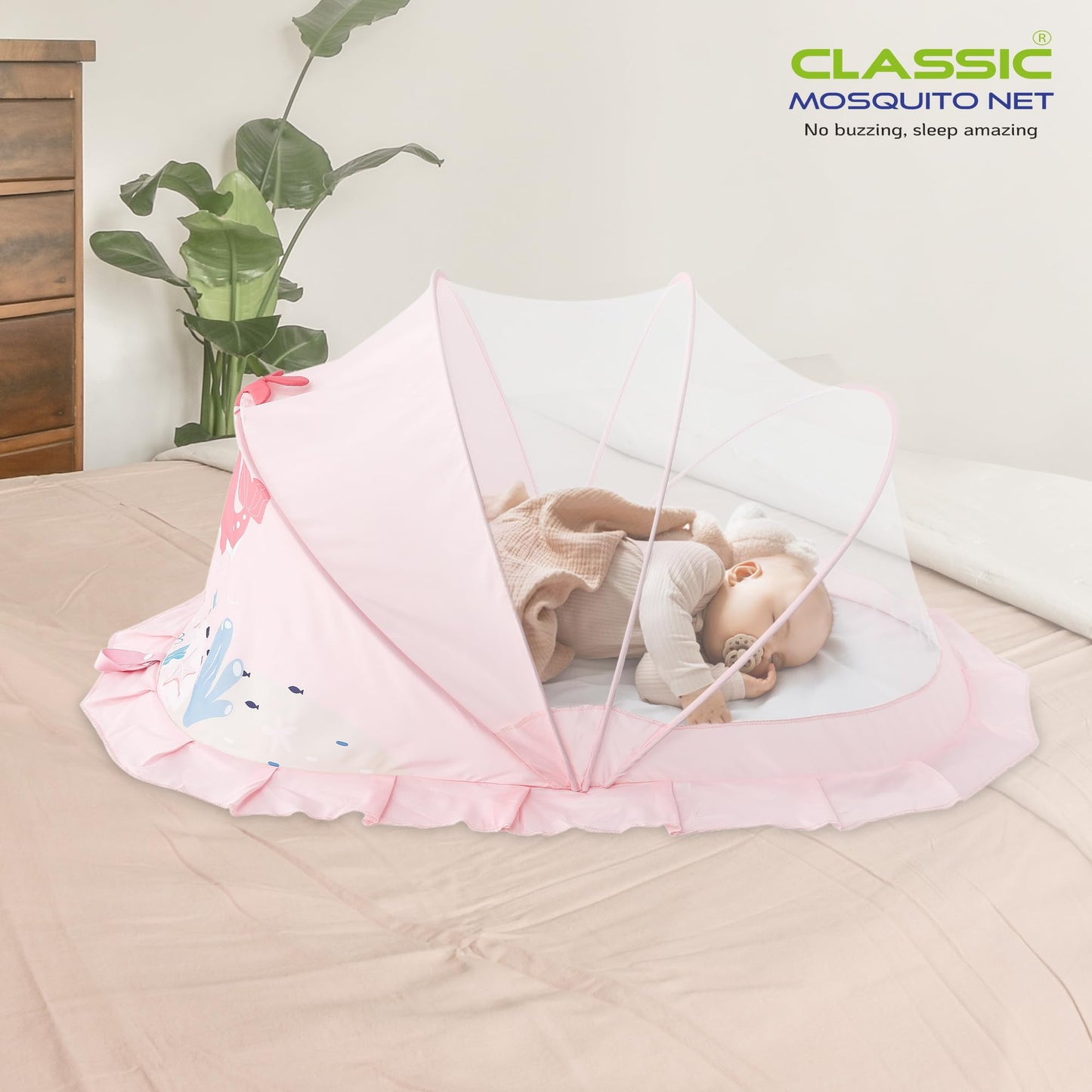 Classic Mosquito Net Dolphin Design - Breathable baby comfort