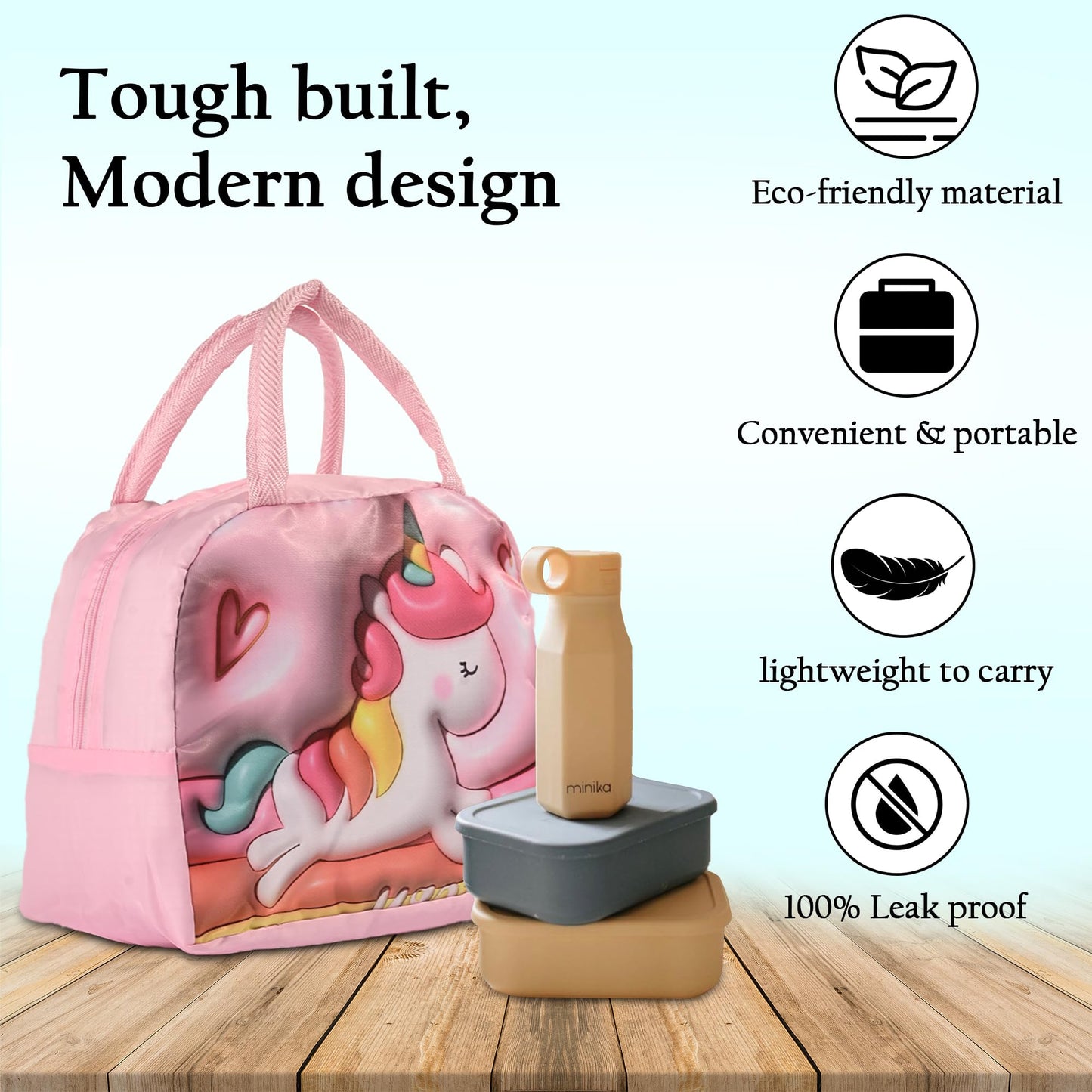 Kuber Insulated Kids Lunch Bag - Perfect for School