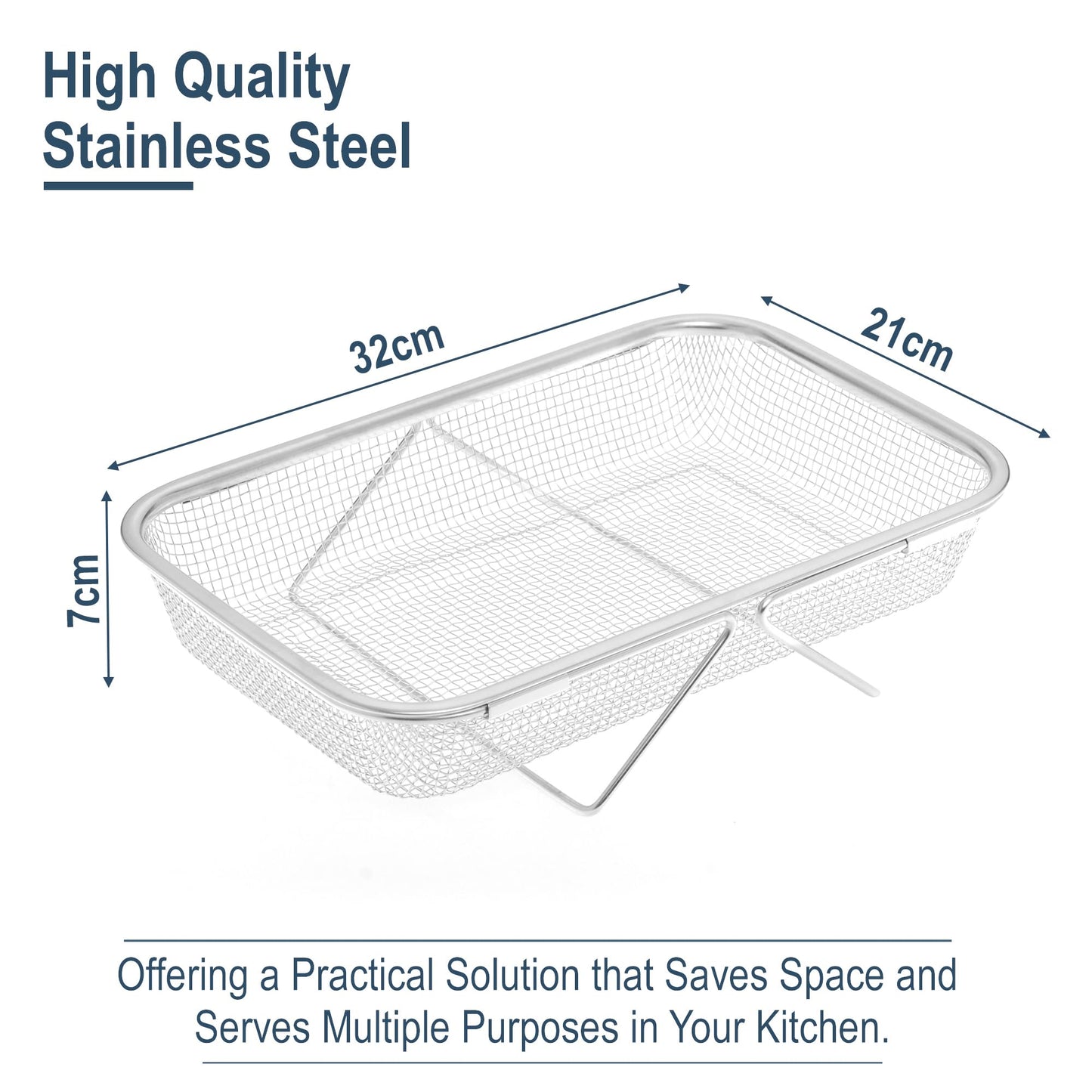 Kuber Industries Silver Food Strainer - Outdoor Event