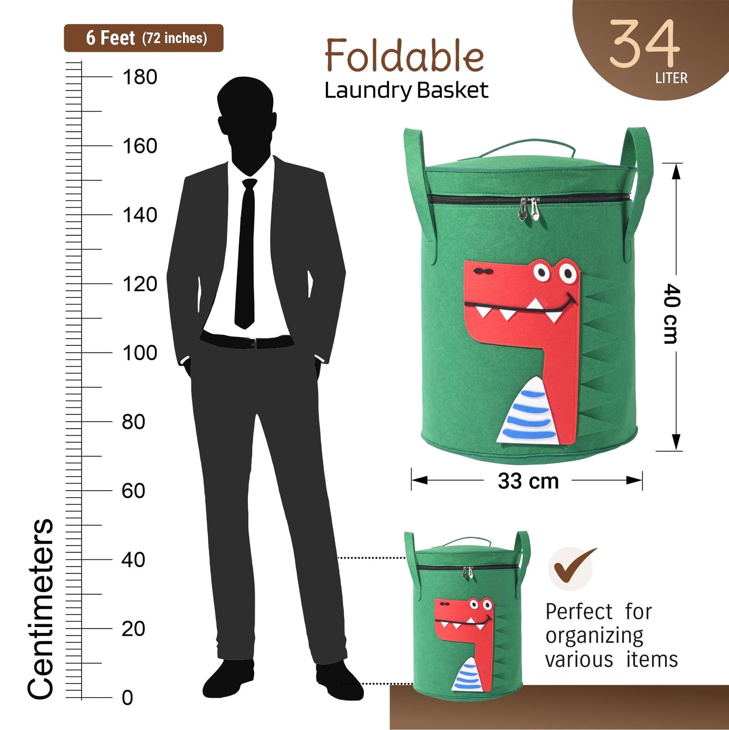 Kuber Homestic laundry basket - suitable for bedrooms