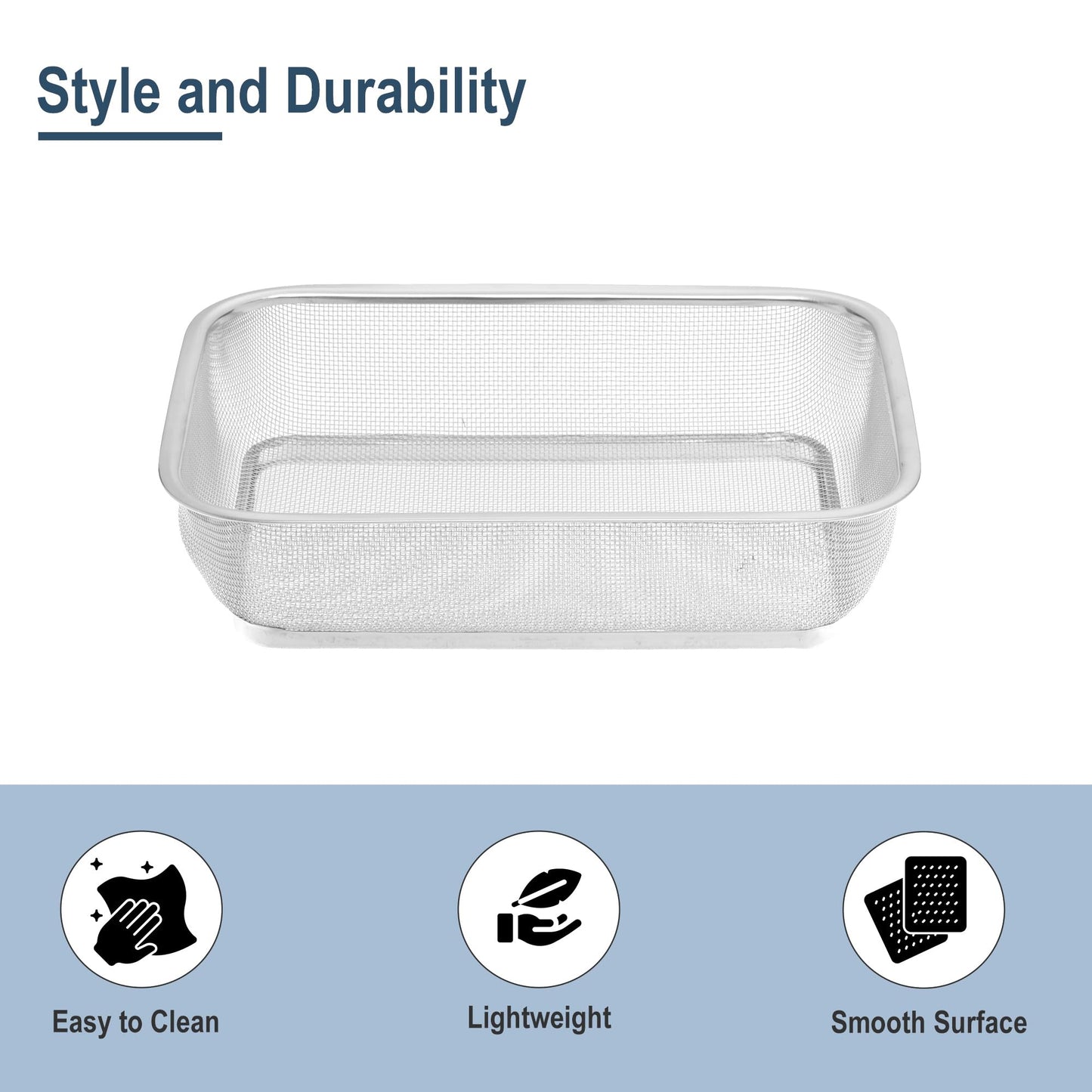 Kuber Industries silver fruit basket - bathroom organization