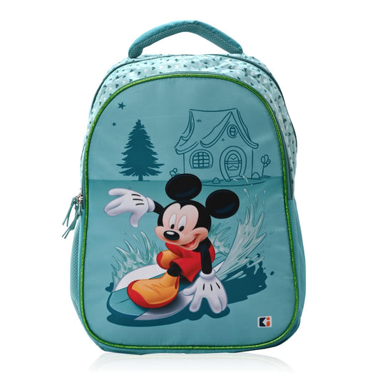Kuber Industries Disney Surf Mickey Backpack - Stylish Sea Green Color