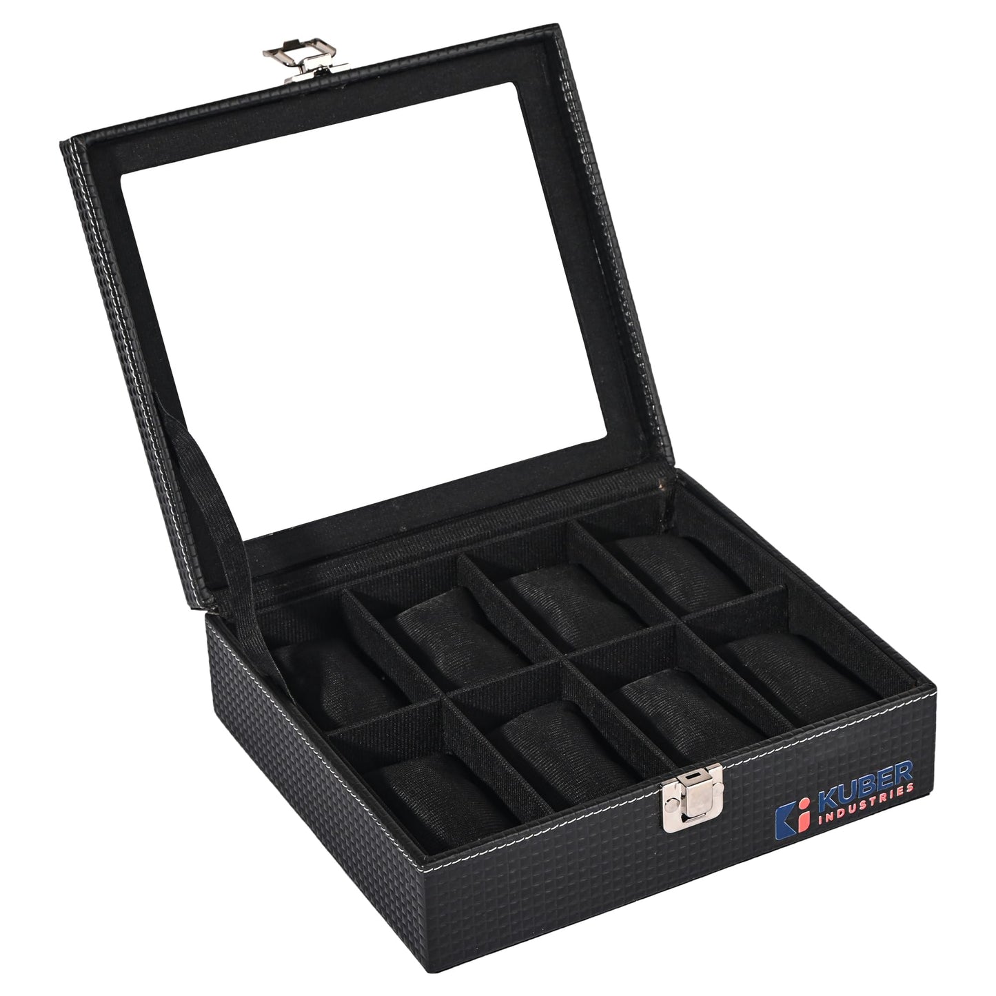 Homestic black watch organiser - Dust-free display solution
