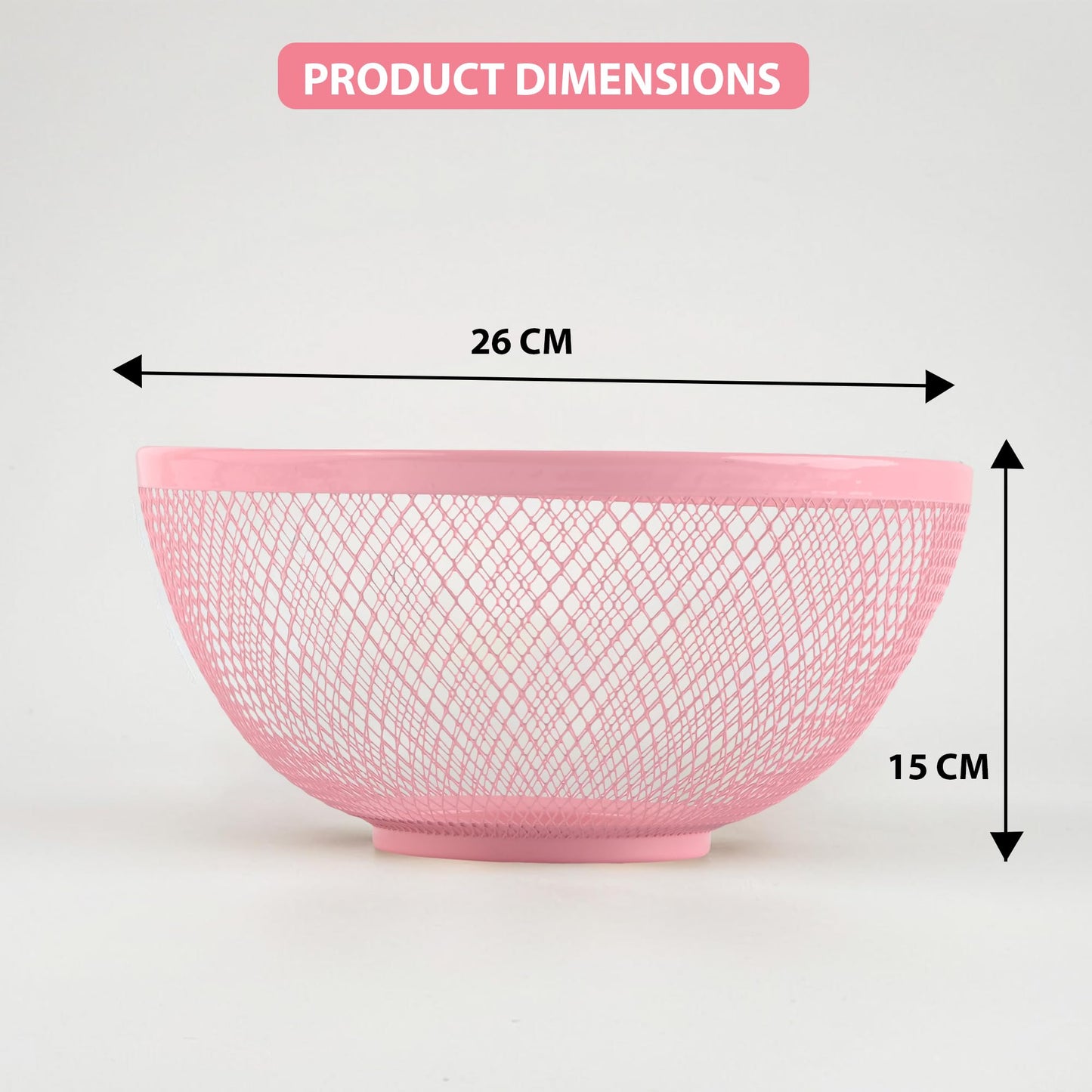 Kuber Industries pink fruit basket - picnic essentials