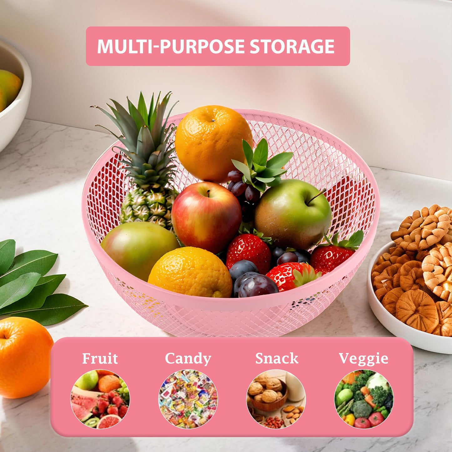 Kuber Industries mesh fruit storage basket - kitchen organization