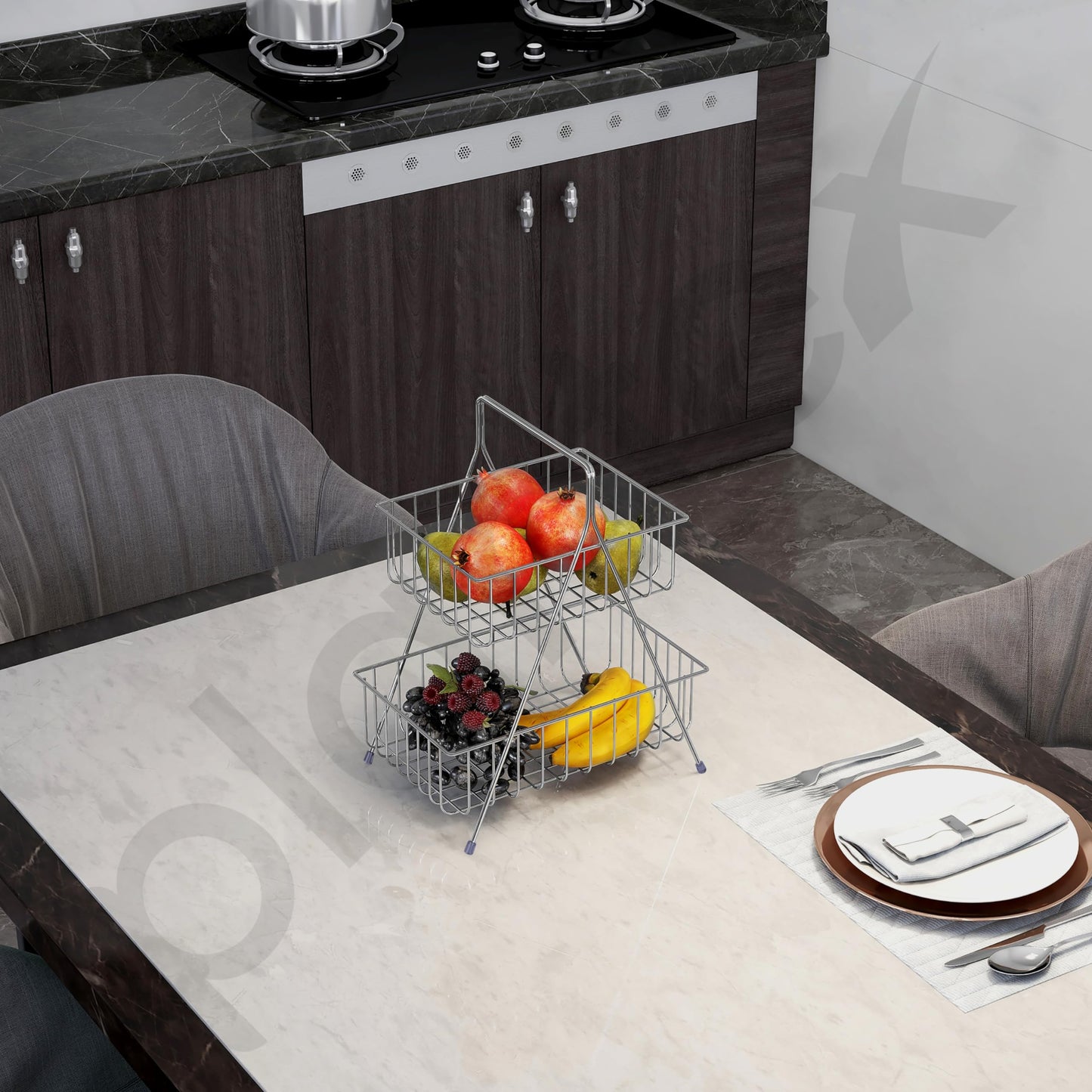 Plantex Steel Vegetable Basket - Dining Table Design
