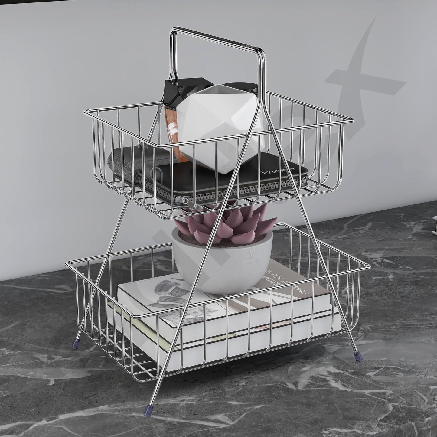 Plantex 2-Tier Fruit Basket - Organized Kitchen Storage