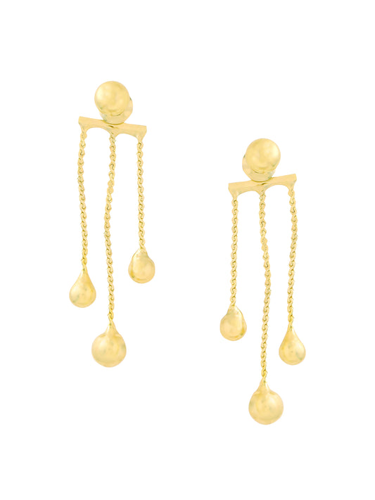 Yellow Chimes Gold Plated Drop Earrings - Wedding Occasion