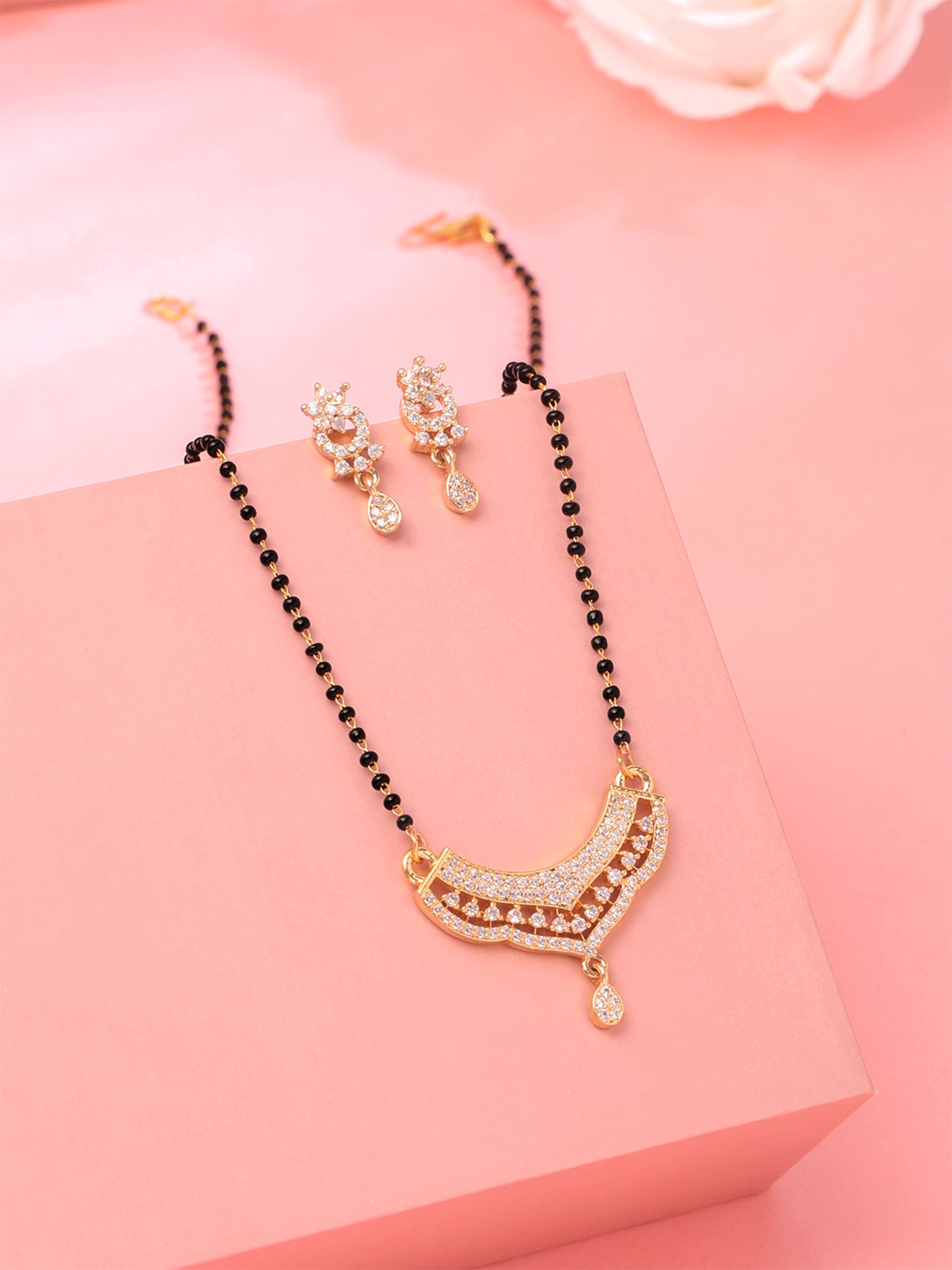 Yellow Chimes earrings set - Stylish party wear