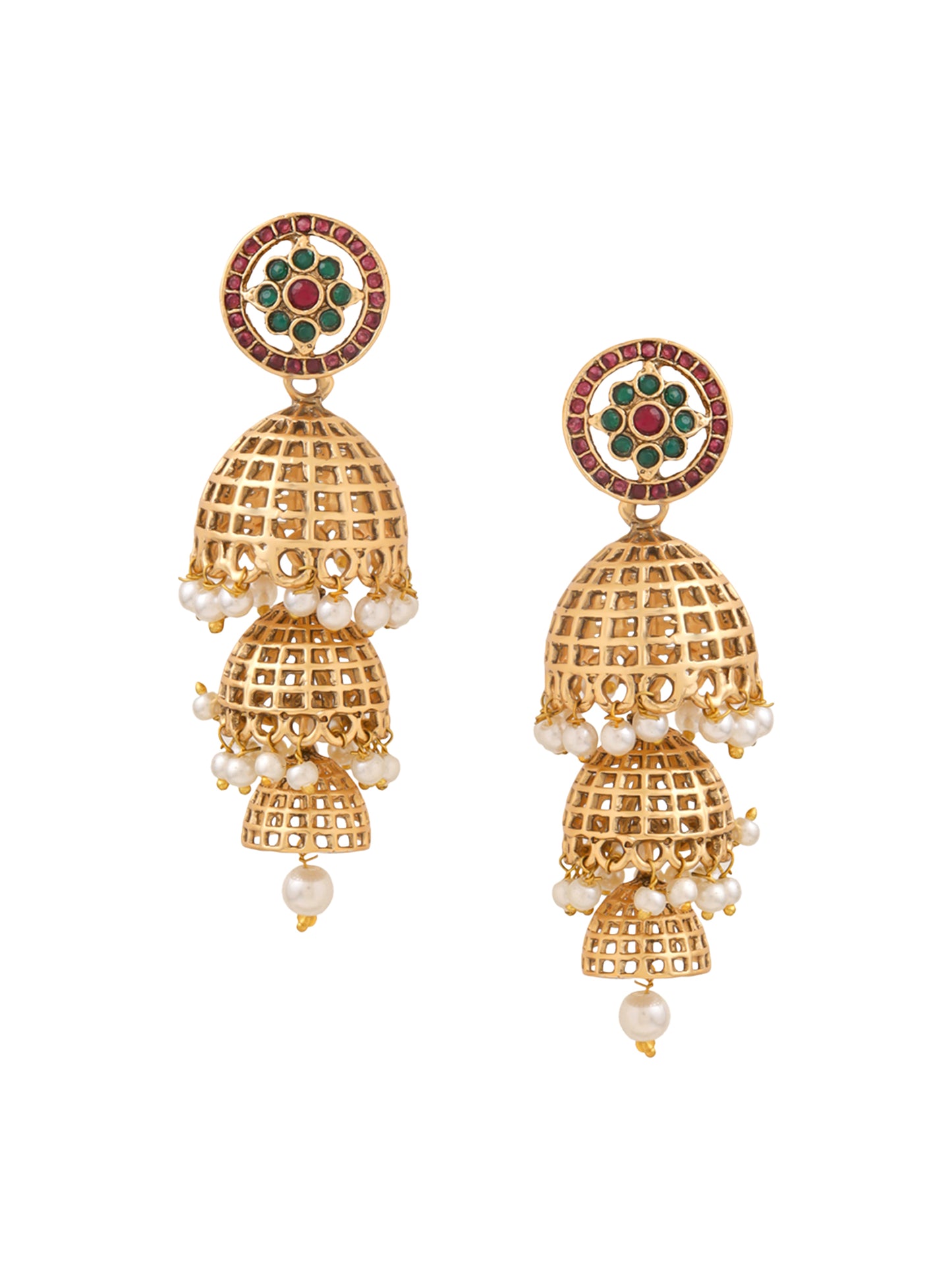 Yellow Chimes traditional jhumka earrings - Enhance your style